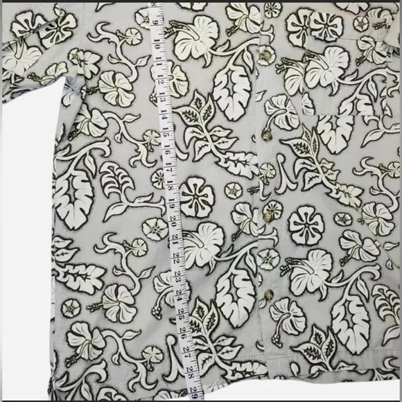 Vintage Button Down Shirt Mens Large White Hawaiian No Fear Made In USA Rare - Picture 4 of 7